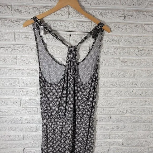 Old Navy Women Dress Extra Large XL Slip Black White Geometric GEO65XE - Picture 8 of 12